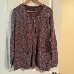 Marled Women's Cardigan - Purple and Gray